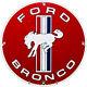 Vintage Ford Bronco Porcelain Sign Gas Automobile Service Motor Co Tucks Dealer