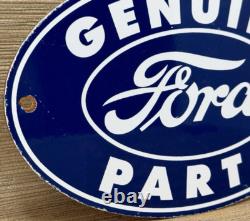 Vintage Ford Motors Porcelain Sign Gas Station Pump Plate Dealership Chevrolet