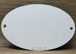 Vintage Ford Motors Porcelain Sign Gas Station Pump Plate Dealership Chevrolet