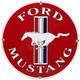 Vintage Ford Mustang Porcelain Sign Gas Automobile Service Motor Co Tucks Dealer