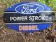 Vintage Ford Power Stroke Diesel Porcelain Ford Dealership Sign 12 X 7