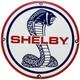 Vintage Ford Shelby Cobra Porcelain Dealership Sign Gas Station Pump Plate Oil