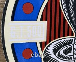 Vintage Ford Shelby Cobra Porcelain Dealership Sign Gas Station Pump Plate Oil