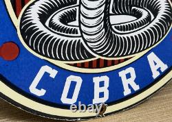 Vintage Ford Shelby Cobra Porcelain Dealership Sign Gas Station Pump Plate Oil