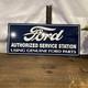 Vintage Ford Sign Authorized Service Station Using Genuine Porcelain Metal Sig