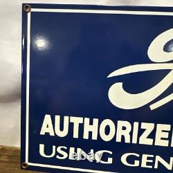 Vintage Ford Sign Authorized Service Station using genuine Porcelain Metal Sig Vintage Ford Sign Authorized Service Station using genuine Porcelain Metal Sig