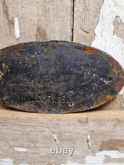 Vintage Ford Sign Cast Iron Automobile Dealer Truck Car Oval Emblem Plaque Gas