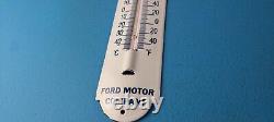 Vintage Ford Sign V8 Service Gas Pump Sign on Porcelain Thermometer