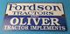 Vintage Fordson Sign Tractors Implements Service Gas Pump Porcelain Sign
