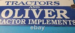 Vintage Fordson Sign Tractors Implements Service Gas Pump Porcelain Sign