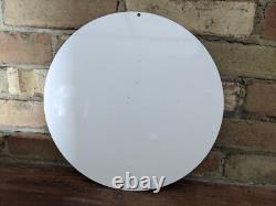 Vintage Frontier Gasoline & Motor Oil Porcelain Enamel Pump Sign 12 Cowboy