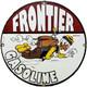 Vintage Frontier Gasoline Porcelain Sign Gas Station Motor Oil Bucking Bronco
