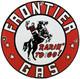 Vintage Frontier Gasoline Porcelain Sign Gas Station Motor Oil Bucking Bronco