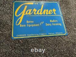 Vintage Gardner Barn Equipment Tin Sign Horicon, Wisconsin