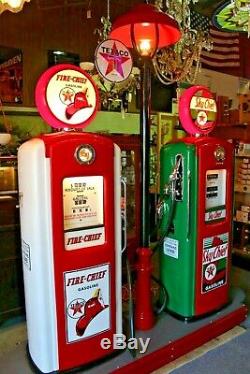 Vintage Gas Pump Fueling Island 1940s