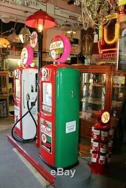 Vintage Gas Pump Fueling Island 1940s