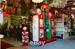 Vintage Gas Pump Fueling Island 1940s