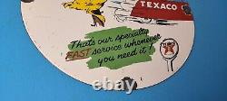 Vintage Gasoline Porcelain Sign Texaco Gas Chicken Ad Filling Station Oil Sign