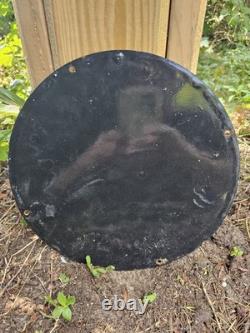 Vintage Gasoline Sign Flintstones Cave Man Porcelain Gas Pump Sinclair Sign