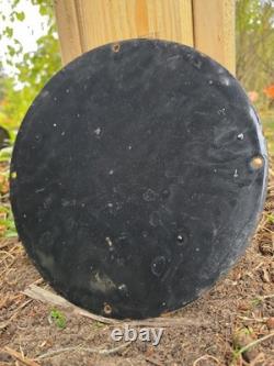 Vintage Gasoline Sign Flintstones Cave Man Porcelain Gas Pump Sinclair Sign