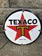 Vintage Gasoline Sign Texaco Star Fire Fighter Gas Pump Porcelain Sign