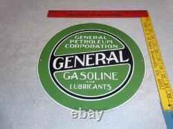 Vintage General Petroleum Mobil Gasoline Lubricants 11 Porcelain Metal Oil Sign