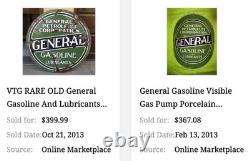 Vintage General Petroleum Mobil Gasoline Lubricants 11 Porcelain Metal Oil Sign