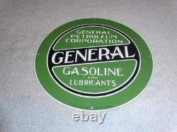 Vintage General Petroleum Mobil Gasoline Lubricants 11 Porcelain Metal Oil Sign