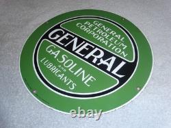 Vintage General Petroleum Mobil Gasoline Lubricants 11 Porcelain Metal Oil Sign