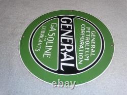 Vintage General Petroleum Mobil Gasoline Lubricants 11 Porcelain Metal Oil Sign