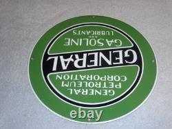 Vintage General Petroleum Mobil Gasoline Lubricants 11 Porcelain Metal Oil Sign