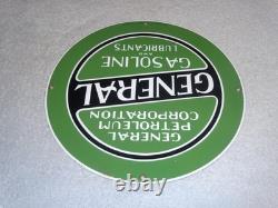 Vintage General Petroleum Mobil Gasoline Lubricants 11 Porcelain Metal Oil Sign