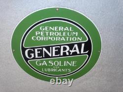 Vintage General Petroleum Mobil Gasoline Lubricants 11 Porcelain Metal Oil Sign
