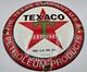 Vintage Genuine Texaco Texas Company Porcelain Sign Pump Plate Gas Station Oil