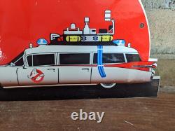 Vintage Ghostbuster Porcelain Heavy Metal Die-cut Sign Movie 12 X 8