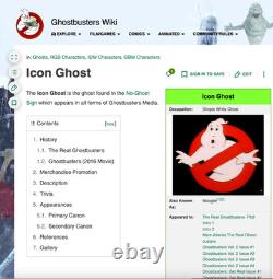 Vintage Ghostbusters No Icon Ghost? 1' Metal Movie 2 3 Tv Soda Gasoline Oil Sign
