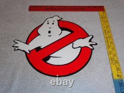 Vintage Ghostbusters No Icon Ghost? 1' Metal Movie 2 3 Tv Soda Gasoline Oil Sign