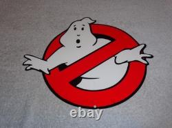 Vintage Ghostbusters No Icon Ghost? 1' Metal Movie 2 3 Tv Soda Gasoline Oil Sign