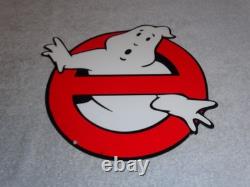 Vintage Ghostbusters No Icon Ghost? 1' Metal Movie 2 3 Tv Soda Gasoline Oil Sign