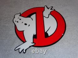 Vintage Ghostbusters No Icon Ghost? 1' Metal Movie 2 3 Tv Soda Gasoline Oil Sign