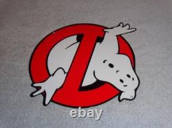 Vintage Ghostbusters No Icon Ghost? 1' Metal Movie 2 3 Tv Soda Gasoline Oil Sign