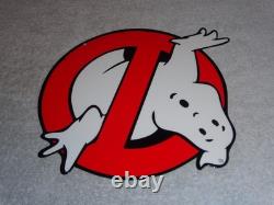 Vintage Ghostbusters No Icon Ghost? 1' Metal Movie 2 3 Tv Soda Gasoline Oil Sign