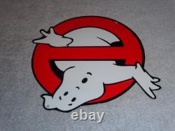 Vintage Ghostbusters No Icon Ghost? 1' Metal Movie 2 3 Tv Soda Gasoline Oil Sign