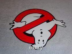 Vintage Ghostbusters No Icon Ghost? 1' Metal Movie 2 3 Tv Soda Gasoline Oil Sign
