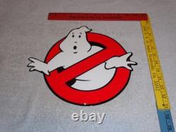 Vintage Ghostbusters No Icon Ghost? 1' Metal Movie 2 3 Tv Soda Gasoline Oil Sign