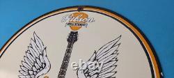 Vintage Gibson Guitars Acoustic Electric Bass Store Porcelain Gas Station Sign