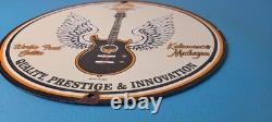 Vintage Gibson Guitars Acoustic Electric Bass Store Porcelain Gas Station Sign Vintage Gibson Guitars Acoustic Electric Bass Store Porcelain Gas Station Sign
