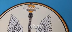 Vintage Gibson Guitars Acoustic Electric Bass Store Porcelain Gas Station Sign