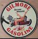 Vintage Gilmore Gasoline Pinup Girl Porcelain Gas Oil Mancave Station Pump Sign