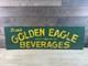 Vintage Golden Eagle Beverages Erie Pa Painted Tin Metal Advertising Sign #2